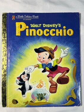 Vintage 1953 Pinocchio Little Golden Book HC Steffi Fletcher Disney Kids